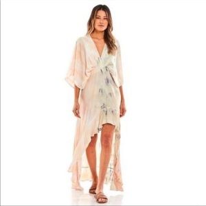 Young Fabulous and Broke Pastel Thea Dress in multicolor tie dye